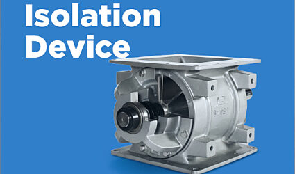 rotary valve with square flange and exposed rotor