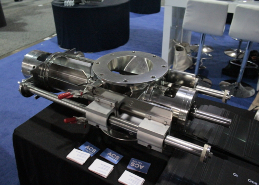 rotary valve on display featuring retractable rotor