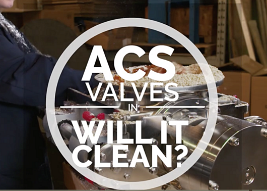 rotary valve with round flange being cleaned