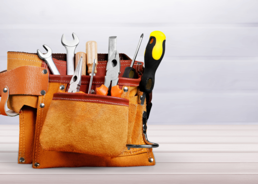 Leather Tool Belt with Tools