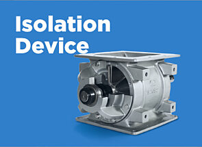 rotary valve with square flange and exposed rotor