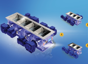 Three versions of a multi-compartment rotary valve by ACS