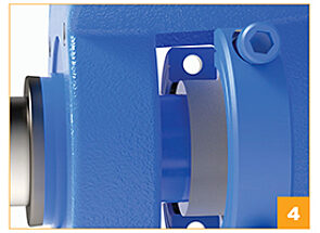 Step 4: Loosen the shaft seal lock collar