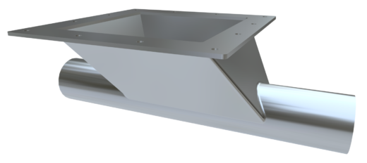 Discharge Blow-Through Adapter for Square Valves